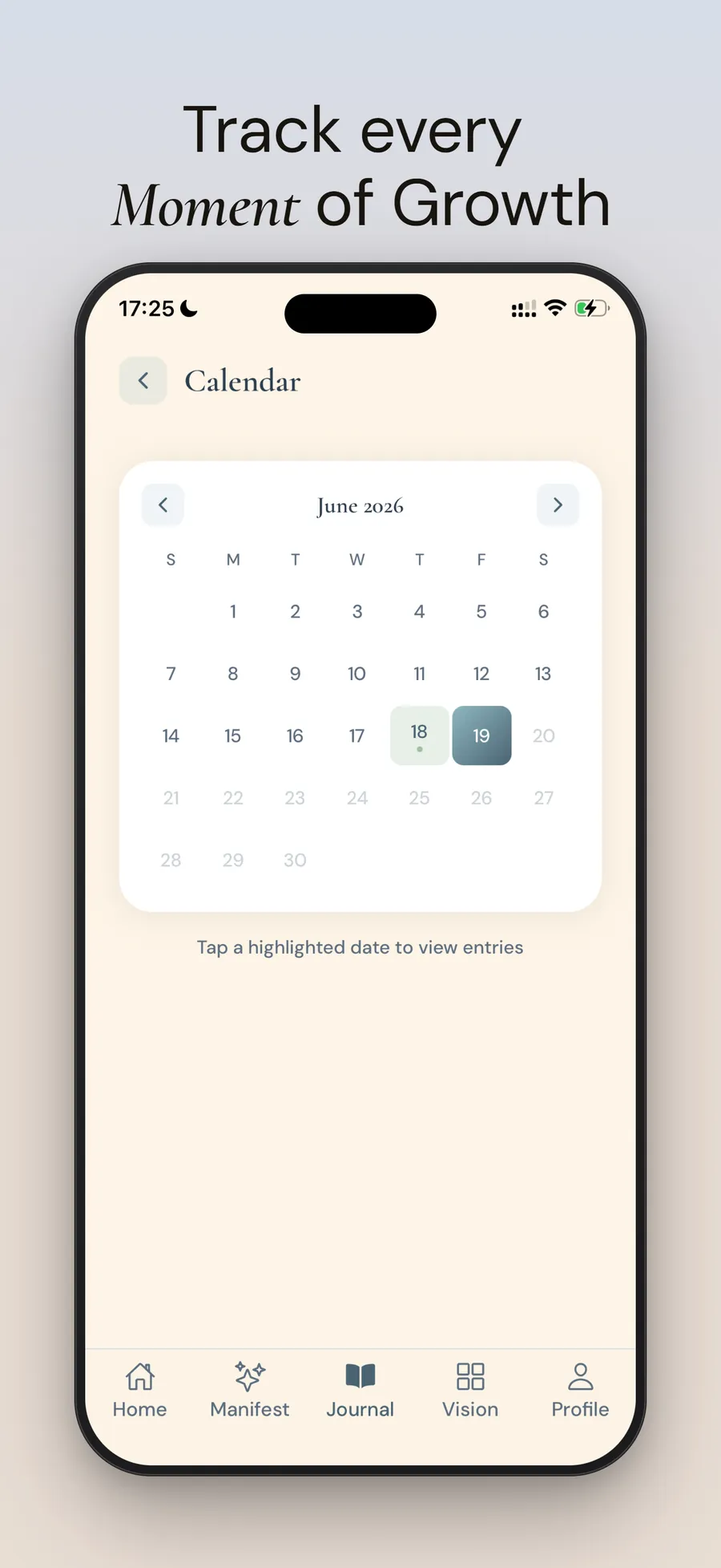 Growth calendar