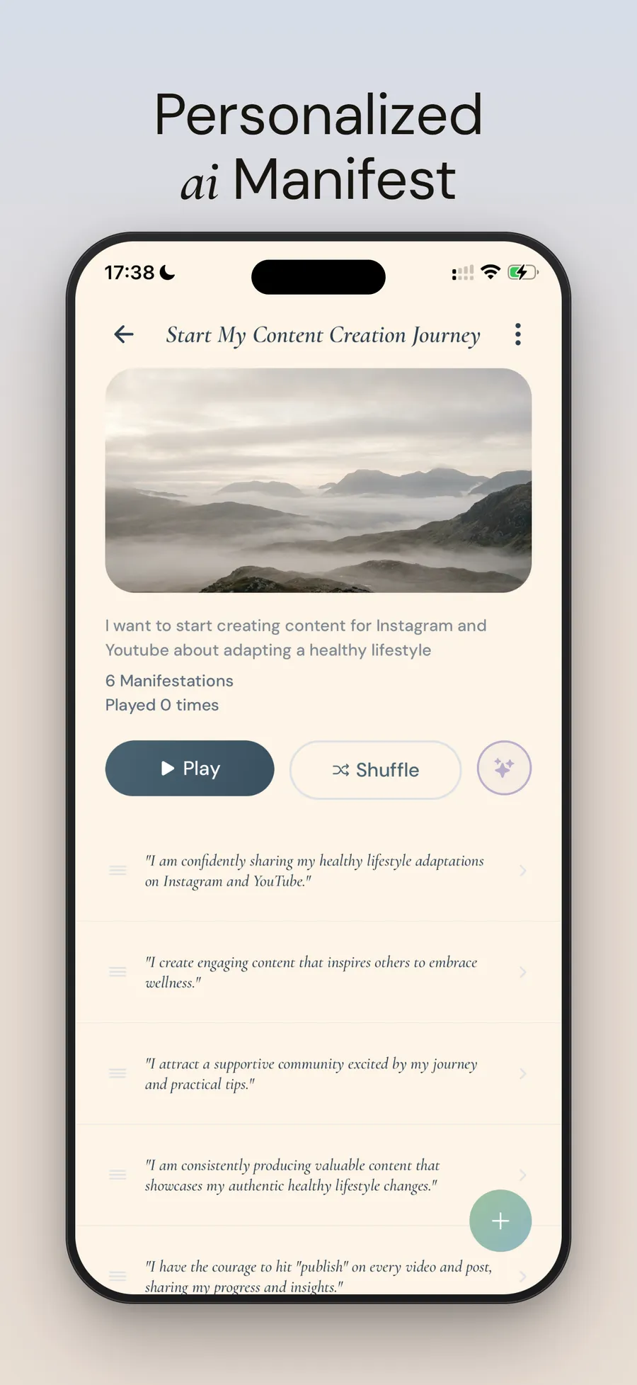 Personalized AI manifestation