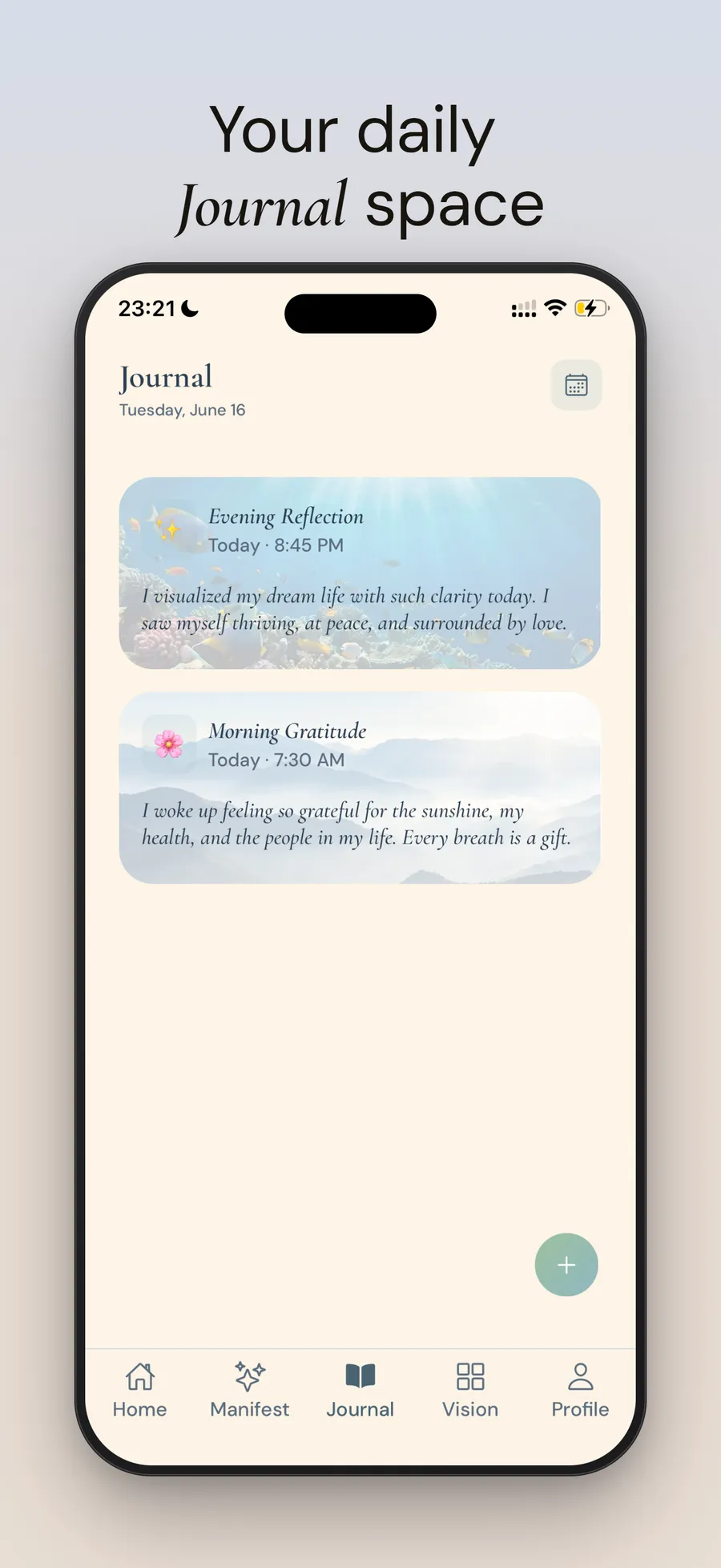 Daily journal space